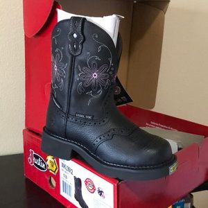 New with Tags Justin Steel Toe Boot